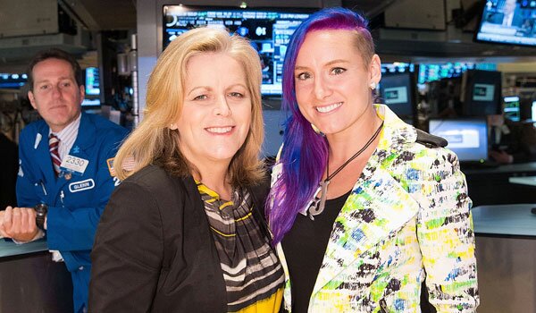 Bethanie Mattek-Sands and Stacey Allaster ring NYSE bell 2013