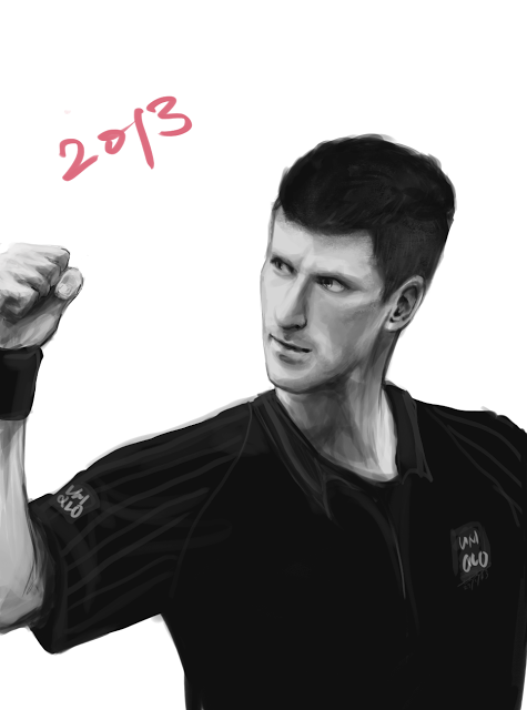 Novak Djokovic artwork by Skybending