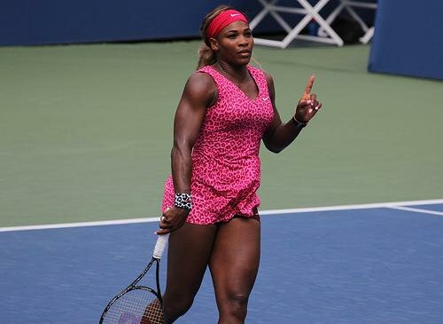Serena Williams in pink leopard 